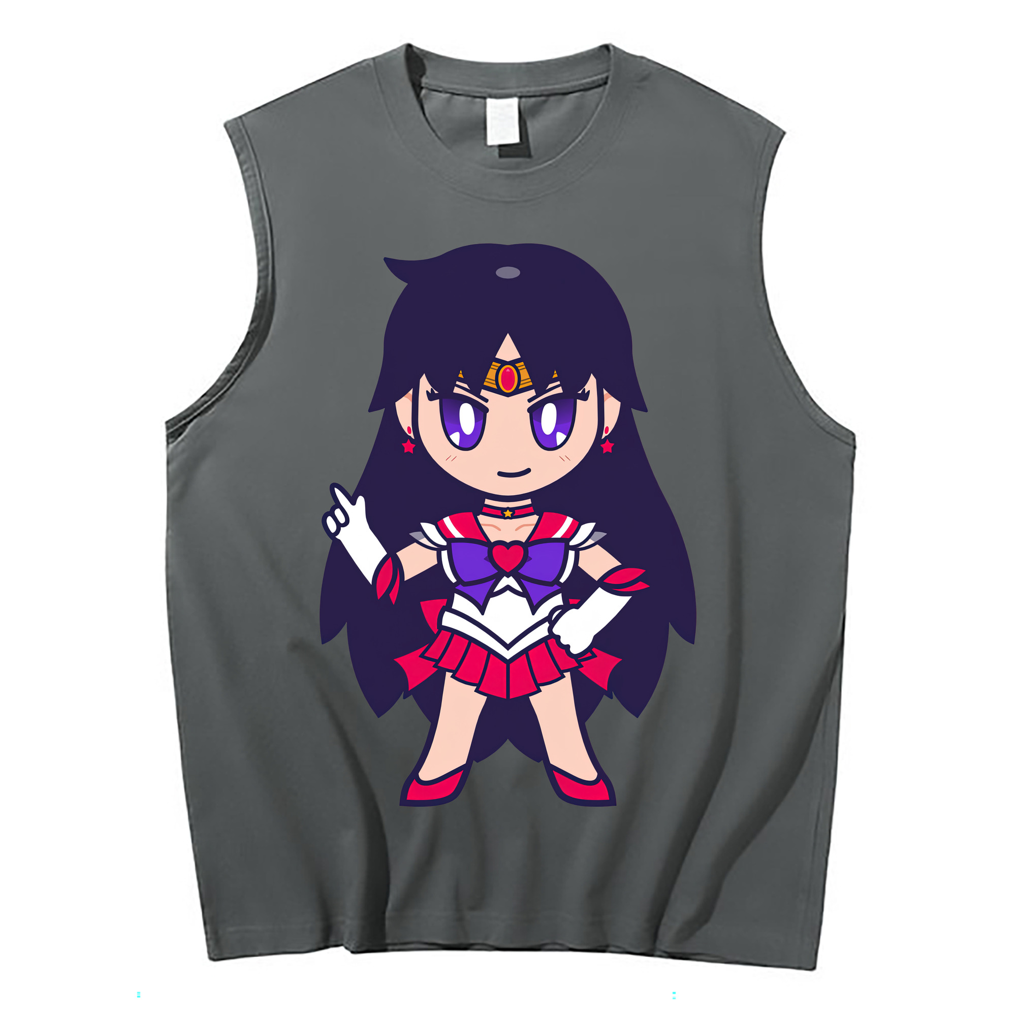 （画像用） 美少女戦士セーラームーン 火野レイ ひの レイ Sailor Moon Hino Rei （セーラーマーズ,Sailor Mars） コットン100％タンクトップ（フロントプリント）